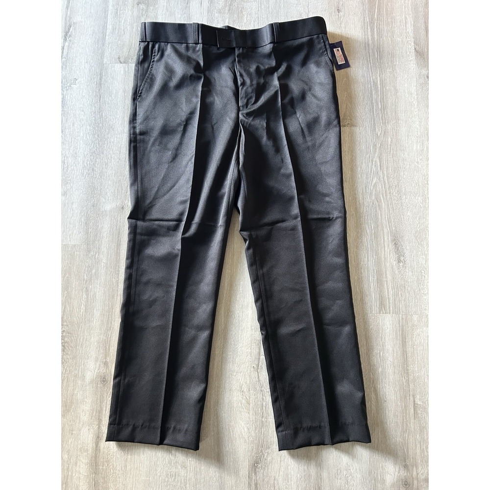 National Patrol Pants Men's 44R X32, 3000 BLK Polyester Uniform Dress Pants, NWT